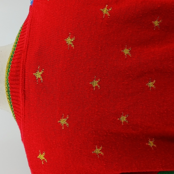 Vintage Casual Corner v-neck Christmas cardigan-sz M - Picture 11 of 12